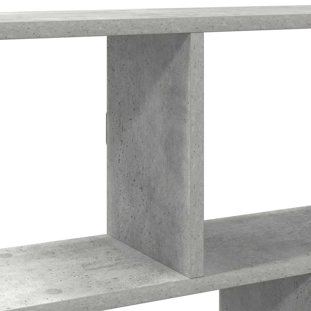 Kubeformet vegghylle 12 rom betonggrå konstruert tre
