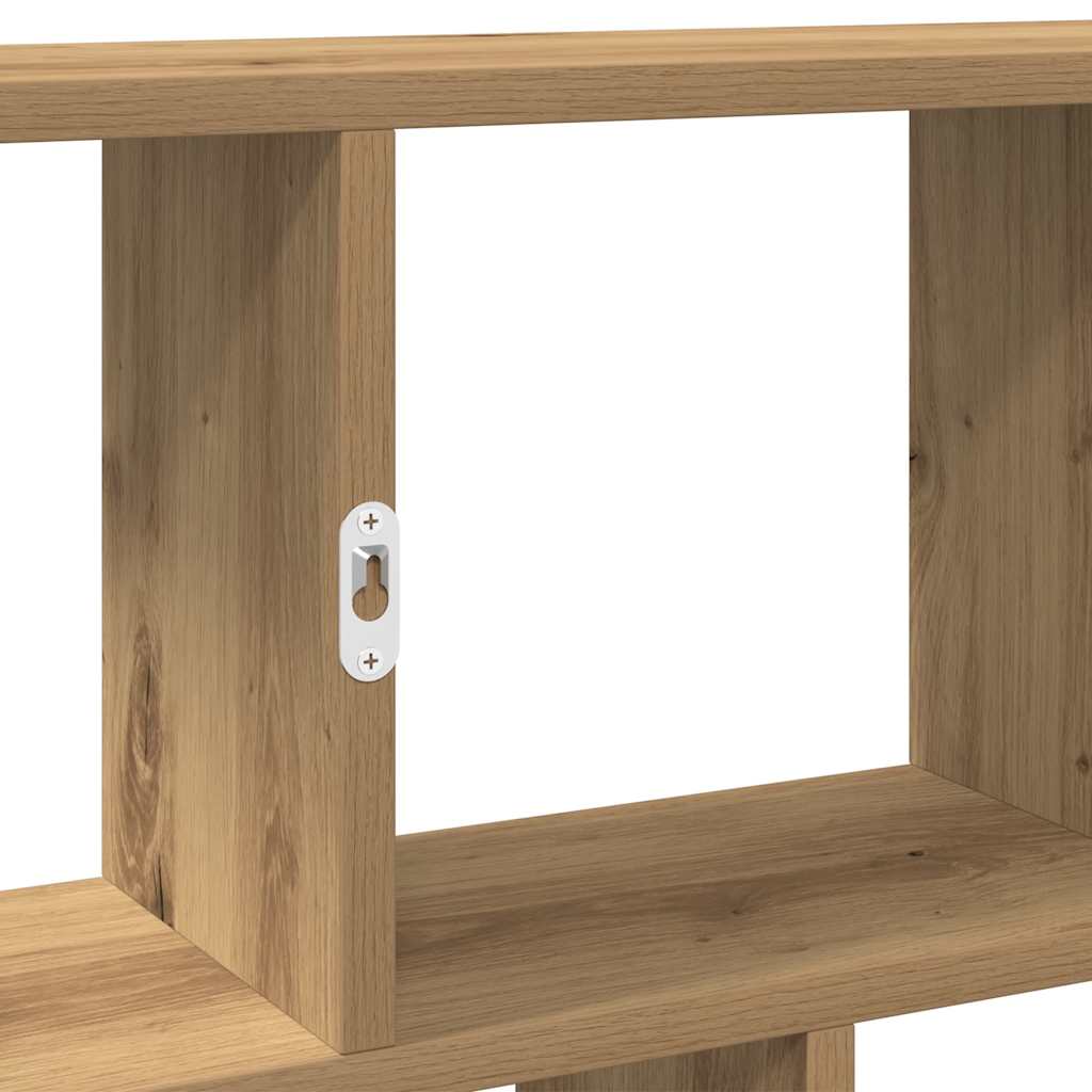 Kubeformet vegghylle 12 rom artisan eik konstruert tre