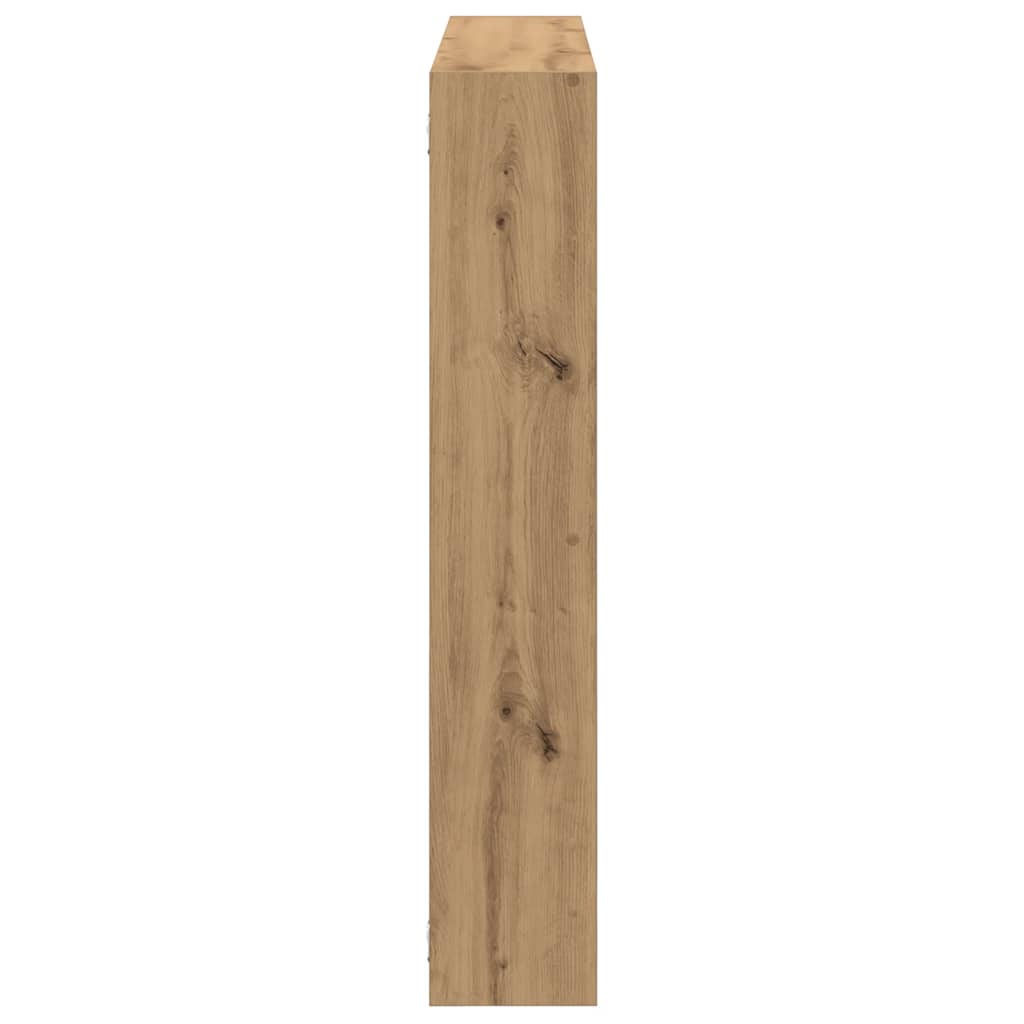 Kubeformet vegghylle 7 rom artisan eik konstruert tre
