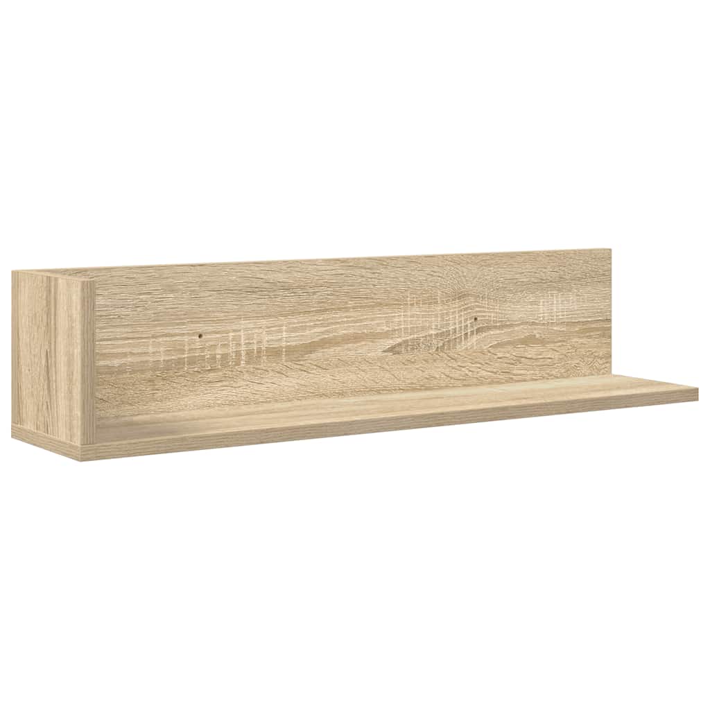 Veggskap 2 stk sonoma eik 75x16,5x16,5 cm konstruert tre vidaXL