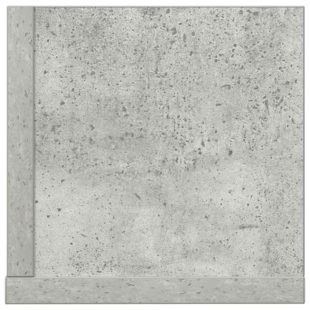 Vegghyller 2 stk betonggrå 75x16,5x16,5 cm konstruert tre