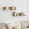 Vegghyller 2 stk artisan eik 75x16,5x16,5 cm konstruert tre