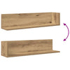 Vegghyller 2 stk artisan eik 75x16,5x16,5 cm konstruert tre