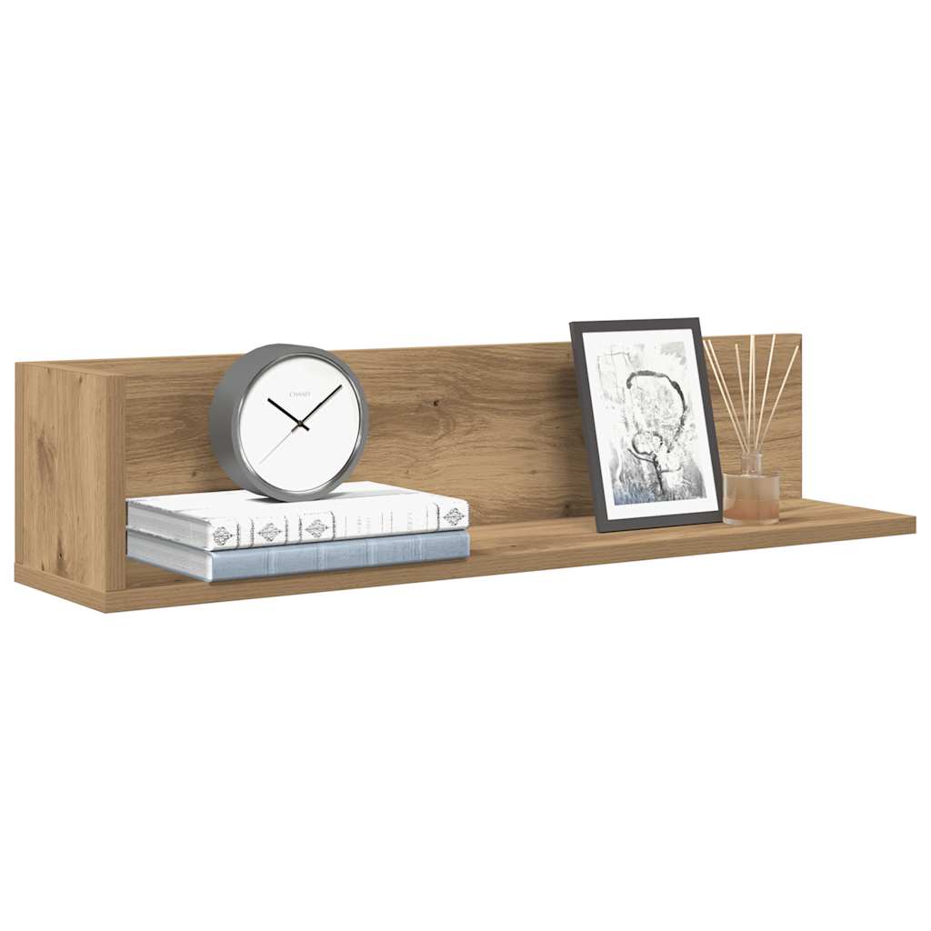 Vegghyller 2 stk artisan eik 75x16,5x16,5 cm konstruert tre