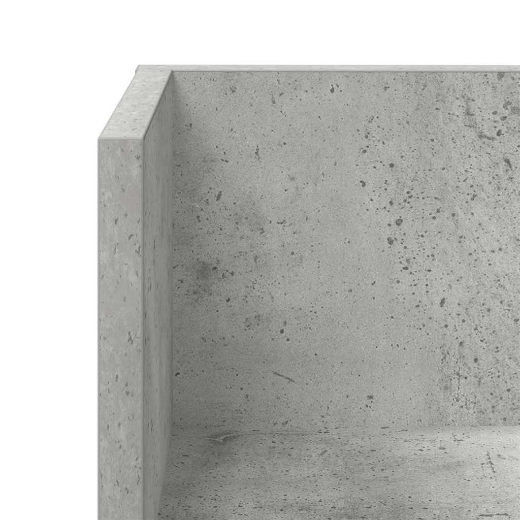 Vegghyller 2 stk betonggrå 100x16,5x16,5 cm konstruert tre