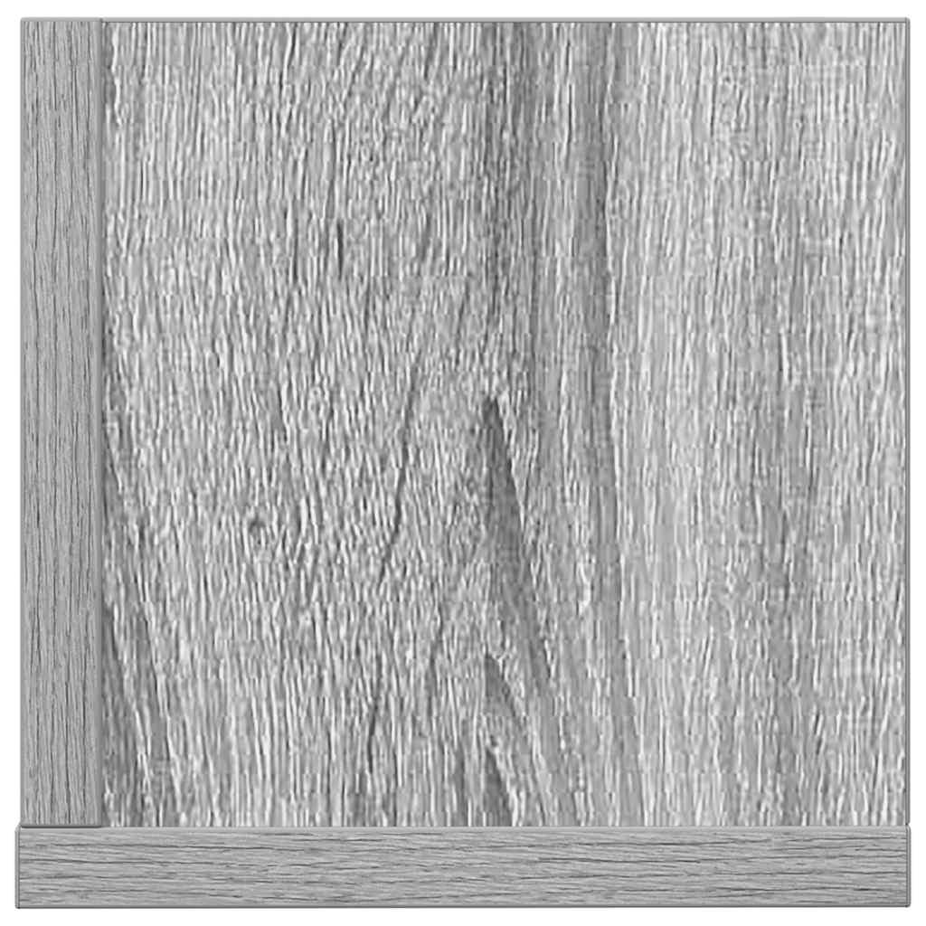 Vegghyller 2 stk grå sonoma 100x16,5x16,5 cm konstruert tre