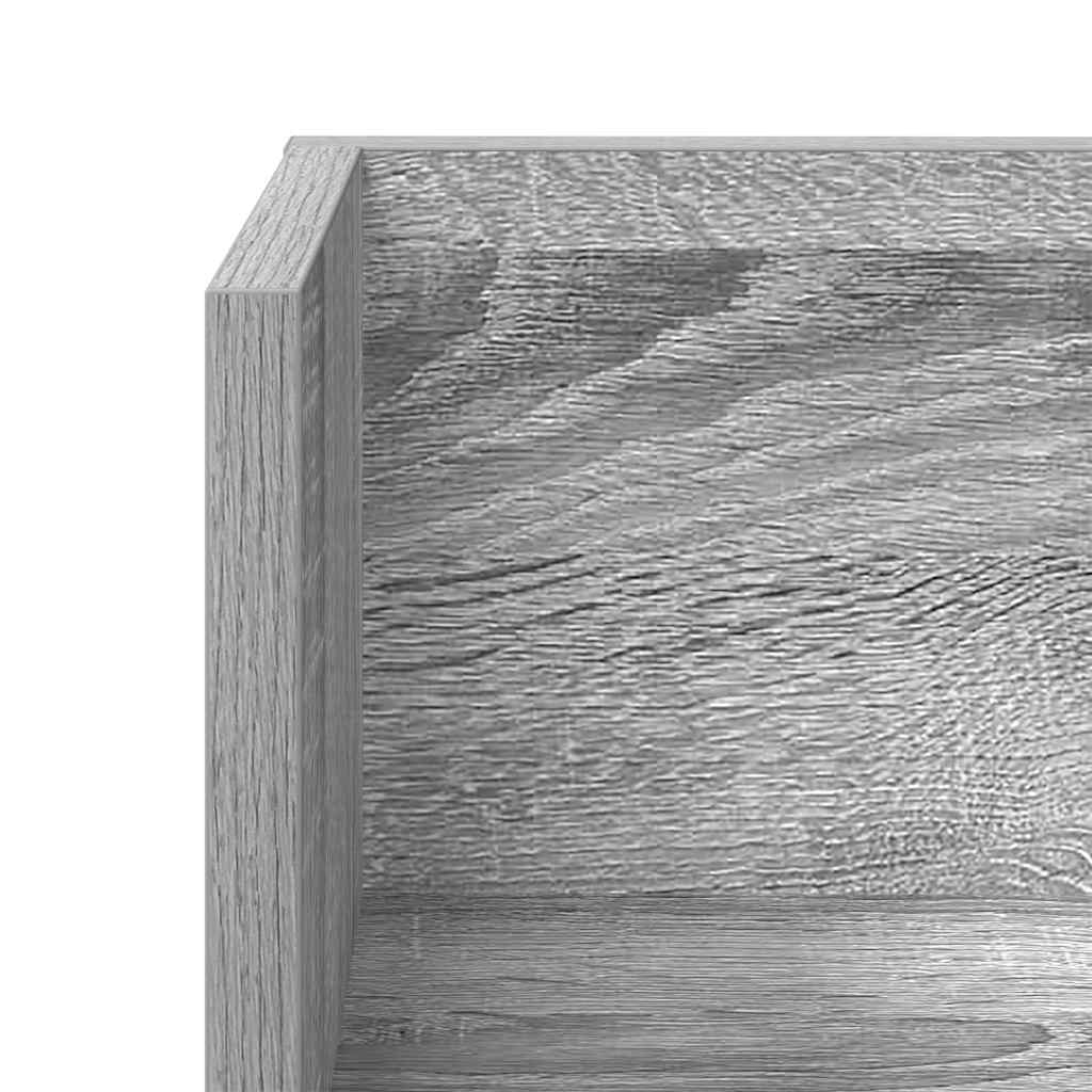 Vegghyller 2 stk grå sonoma 100x16,5x16,5 cm konstruert tre