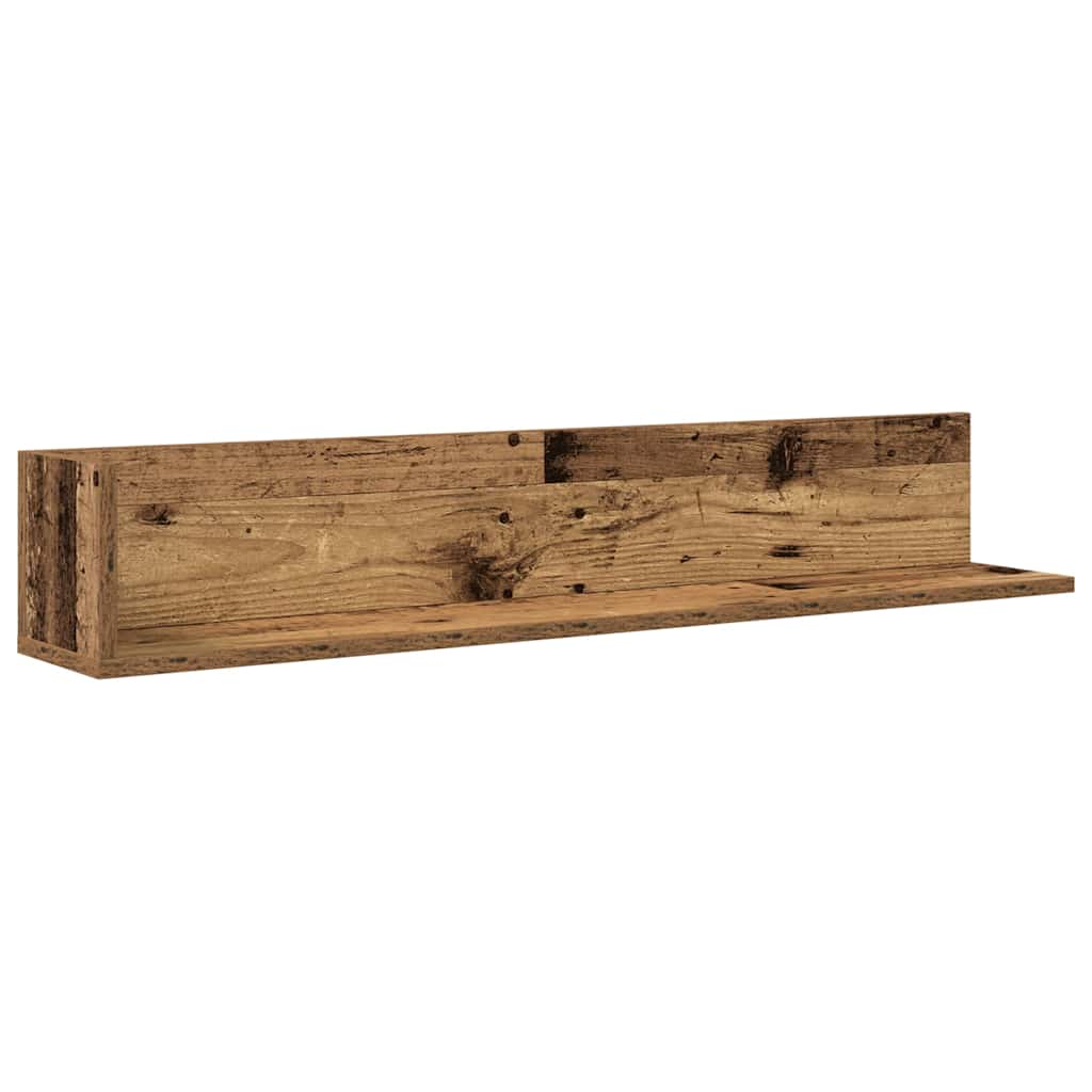 Vegghyller 2 stk gammelt tre 100x16,5x16,5 cm konstruert tre