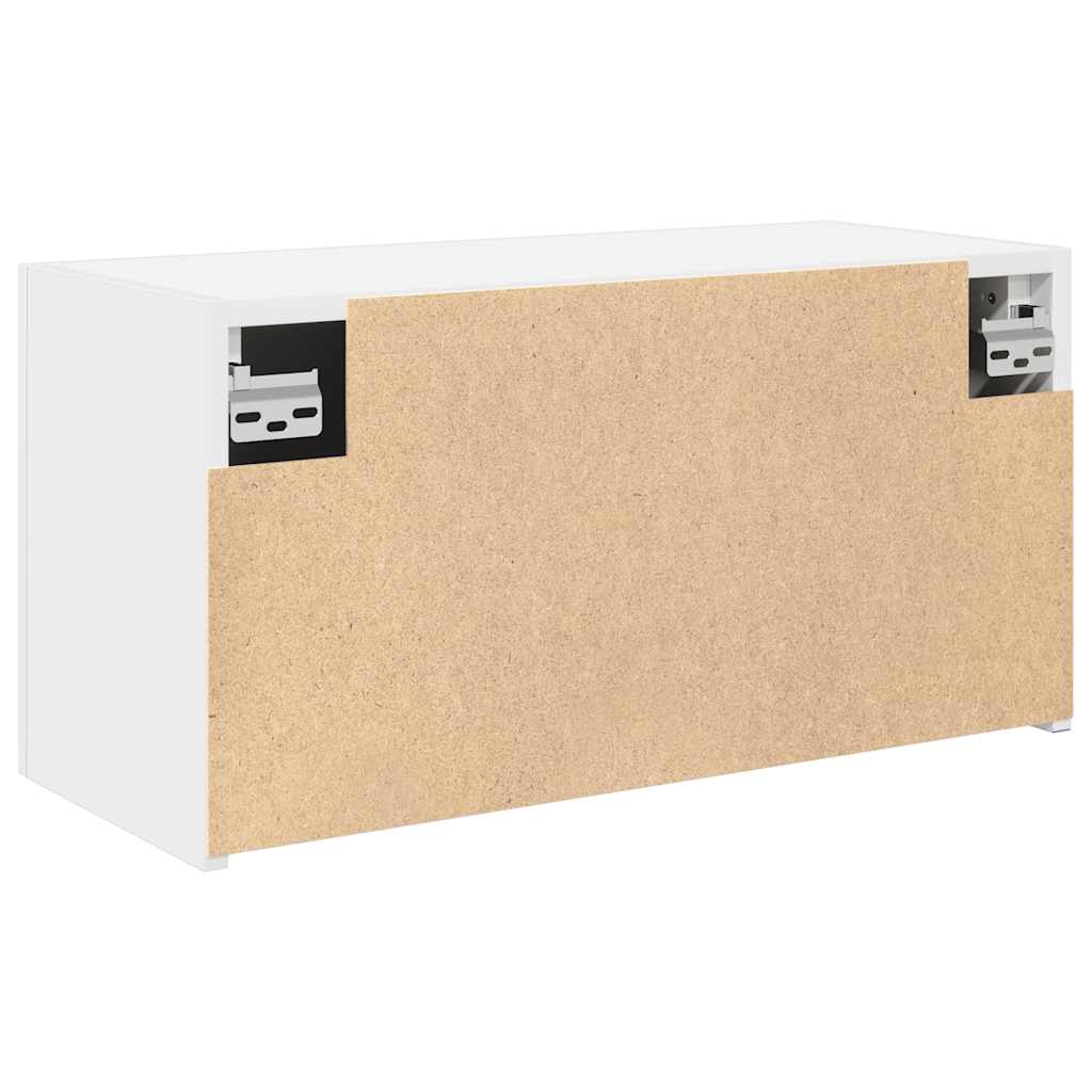 Veggskap til baderom hvit 60x25x30 cm konstruert tre