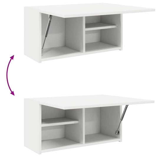 Veggskap til baderom hvit 60x25x30 cm konstruert tre