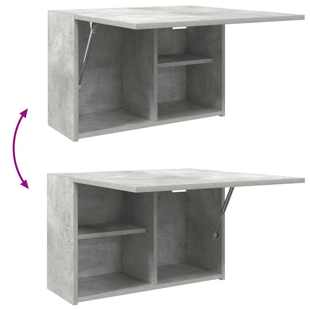 Veggskap til baderom betonggrå 60x25x40 cm konstruert tre
