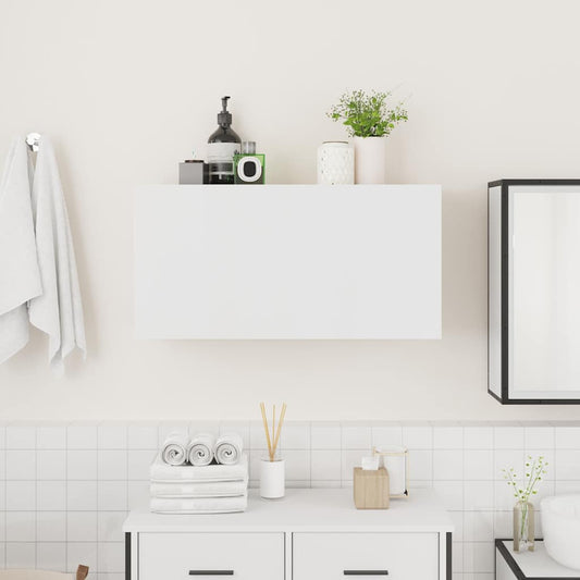 Veggskap til baderom hvit 80x25x40 cm konstruert tre vidaXL