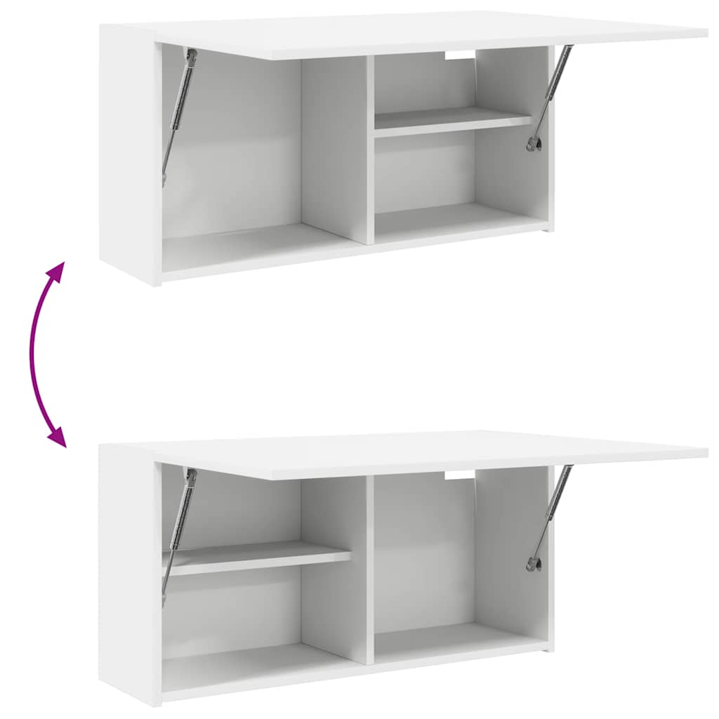 Veggskap til baderom hvit 80x25x40 cm konstruert tre vidaXL