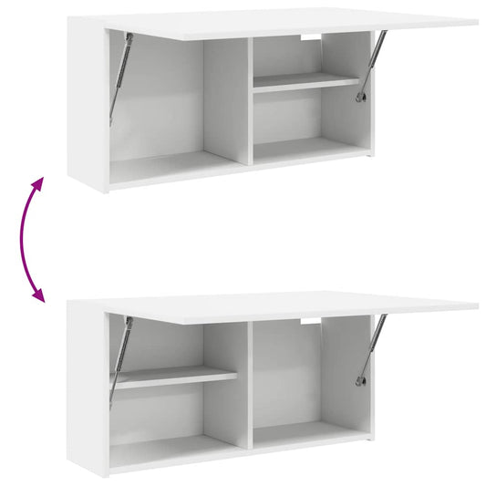Veggskap til baderom hvit 80x25x40 cm konstruert tre vidaXL