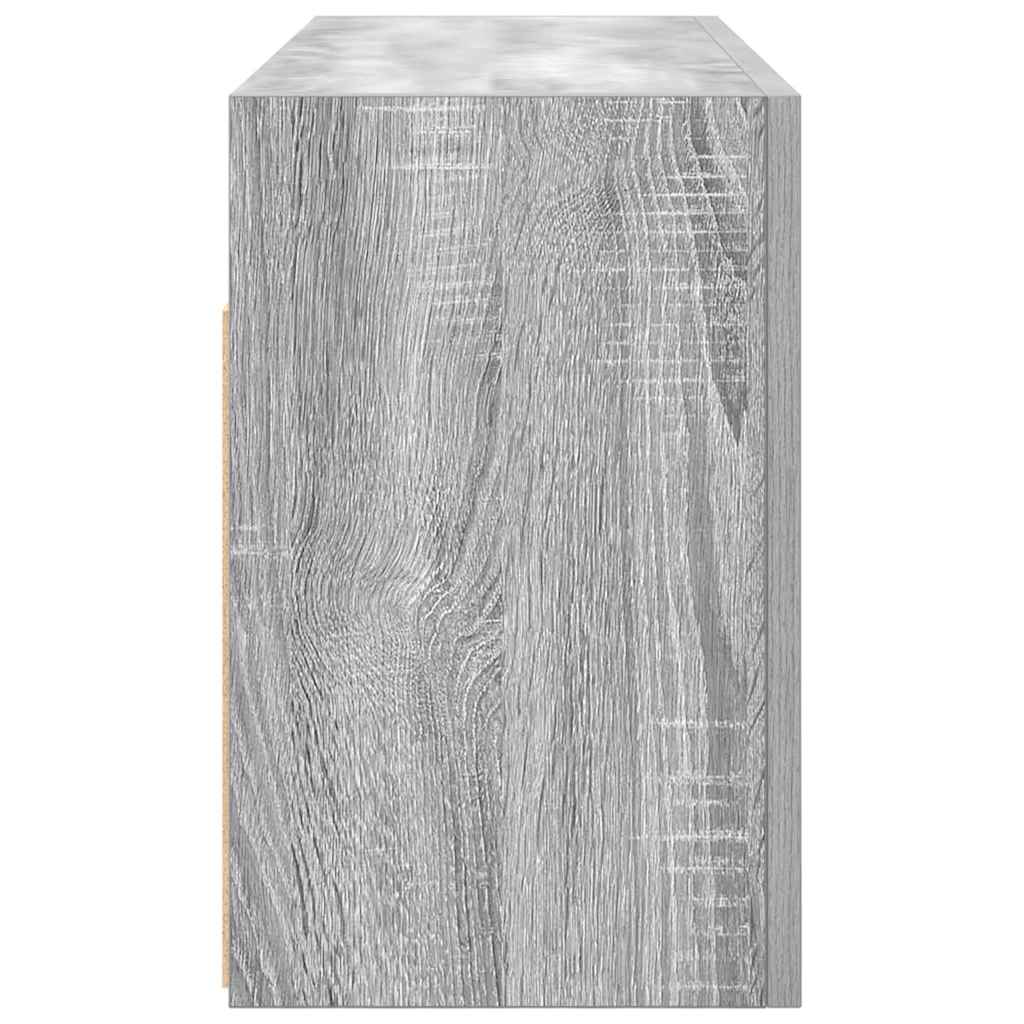 Veggskap til baderom grå sonoma 80x25x40 cm konstruert tre
