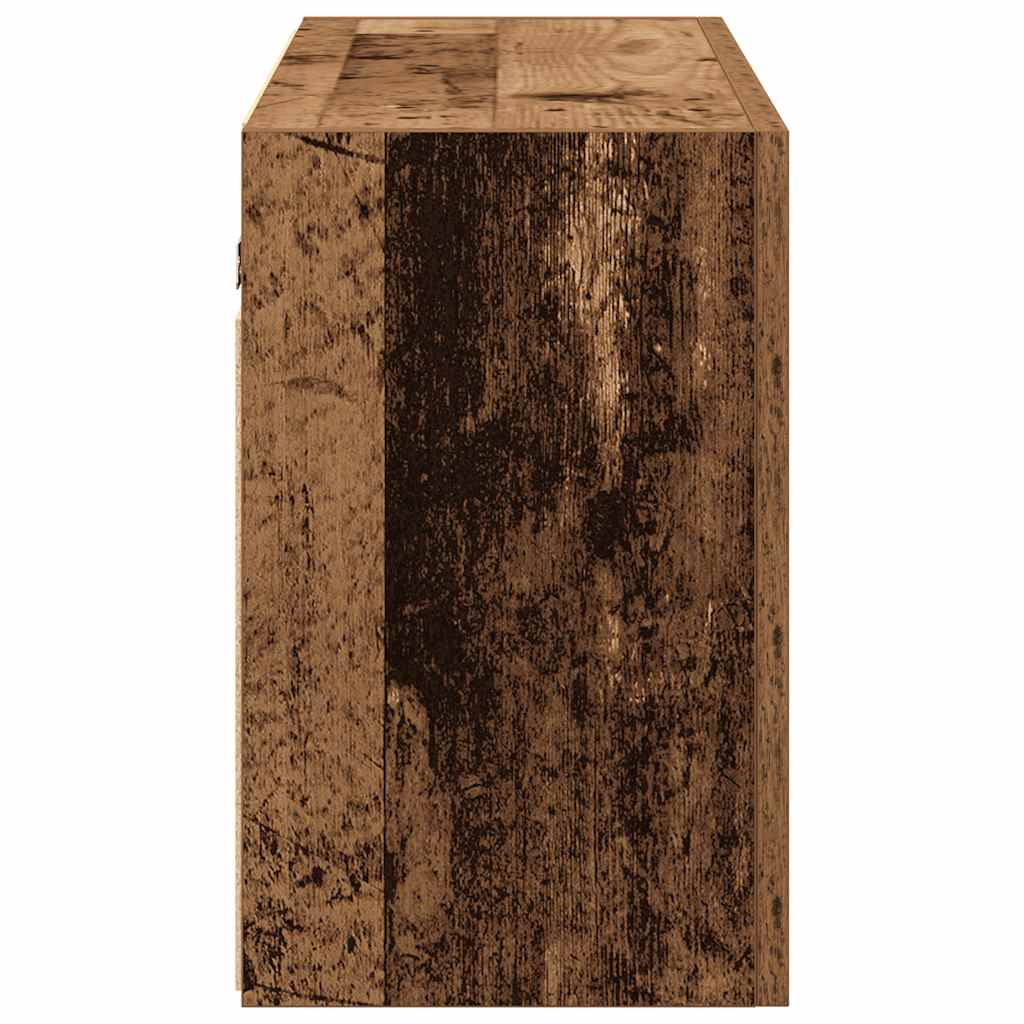 Veggskap til baderom gammelt tre 100x25x40 cm konstruert tre