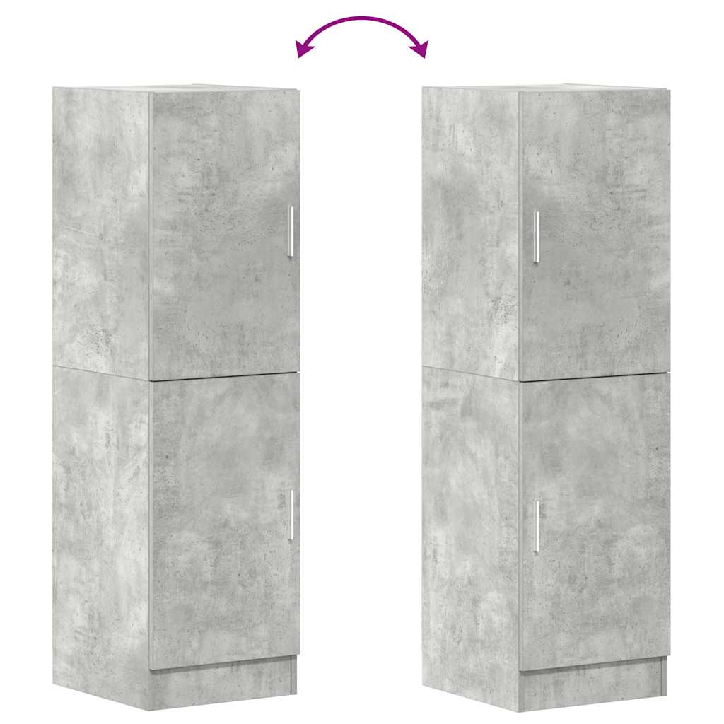 Kjøkkenskap betonggrå 38x41,5x131,5 cm konstruert tre