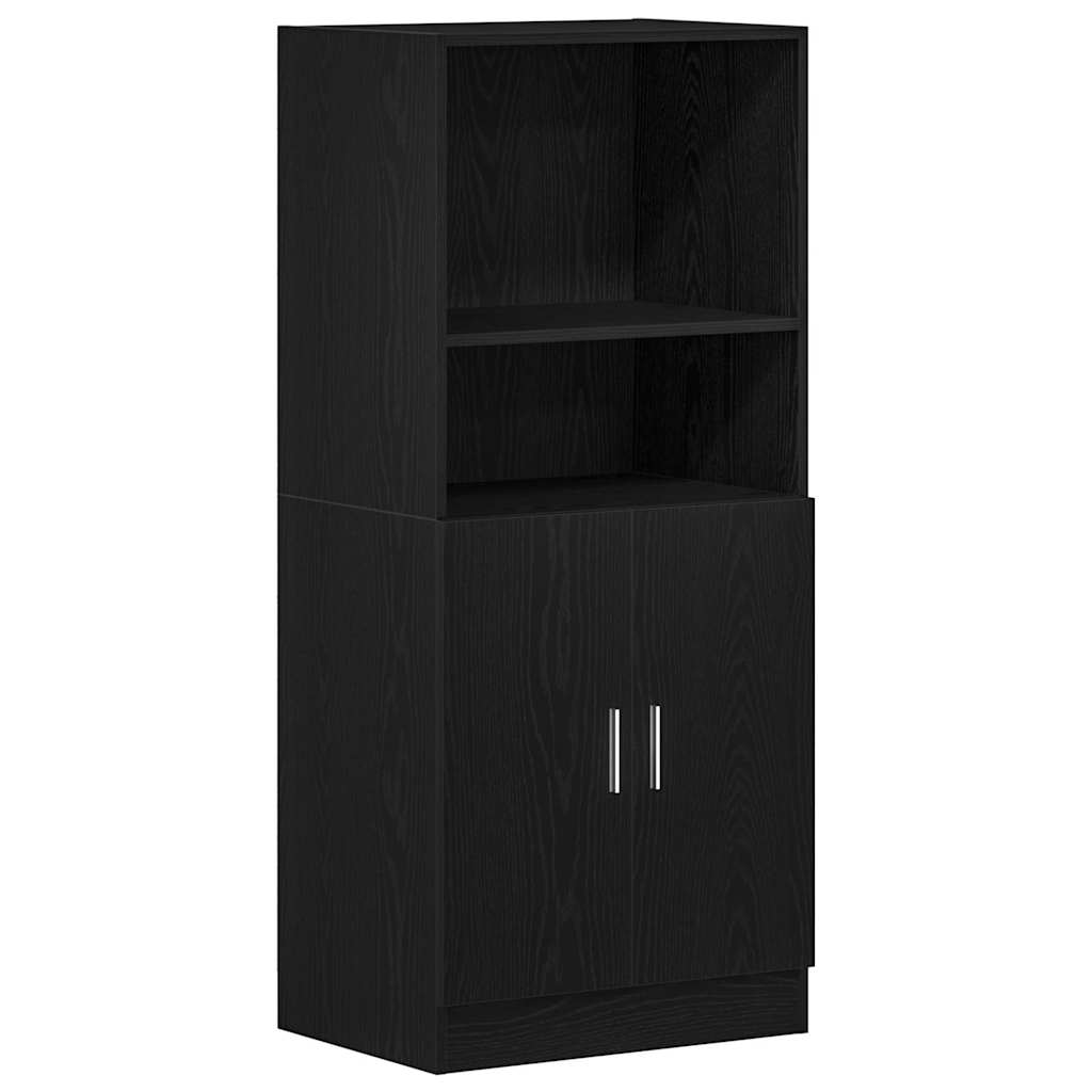 Kjøkkenskap svart 57x41,5x131,5 cm konstruert tre