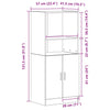 Kjøkkenskap sonoma eik 57x41,5x131,5 cm konstruert tre