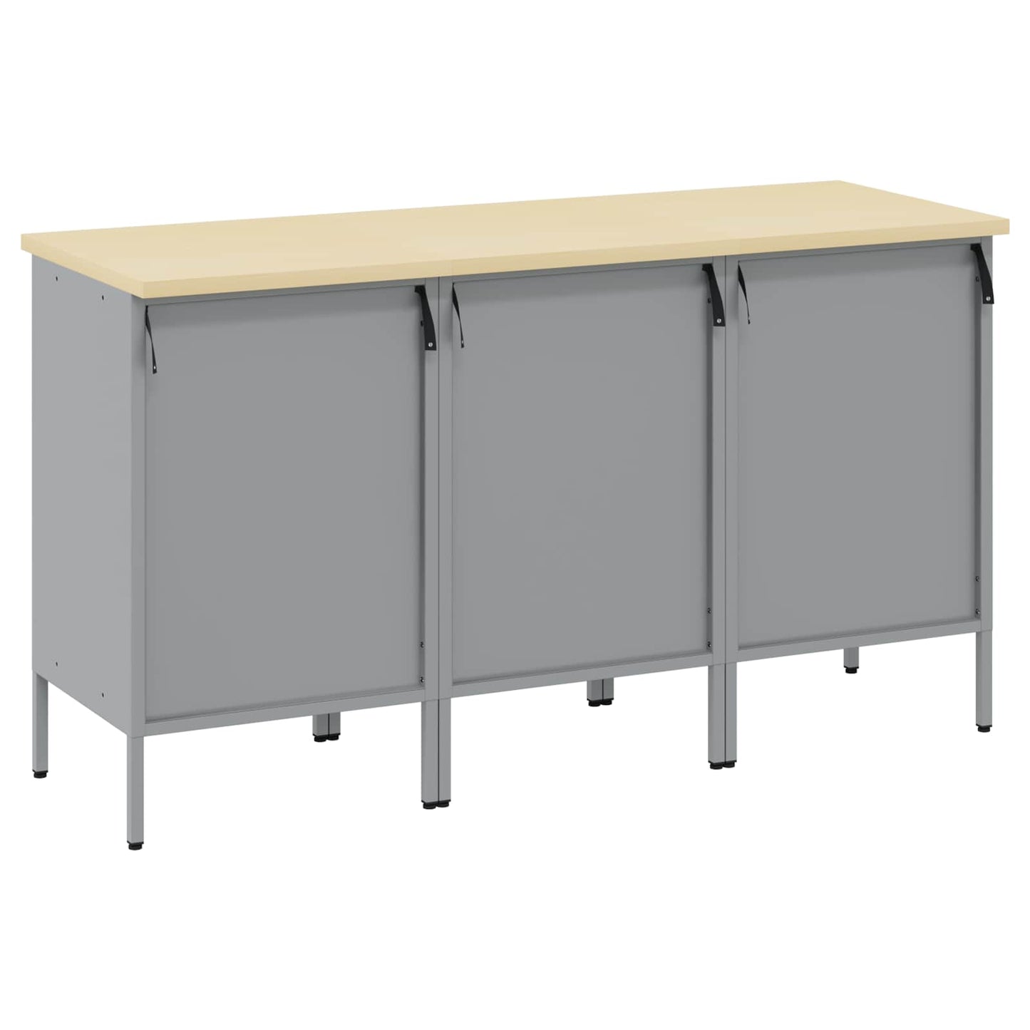 Arbeidsskap med skuff med lås 3 pcs Rød og Grå 150 x 55 x 85 cm