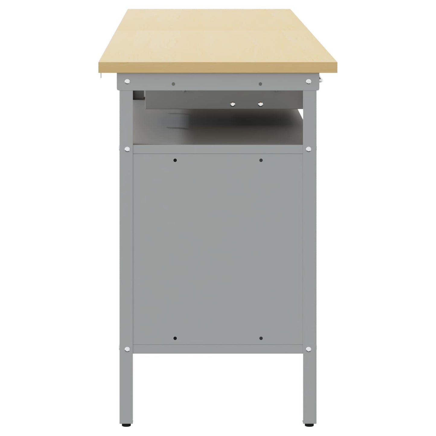 Arbeidsbenksett med skuff 2 pcs Rød og Grå 200 x 55 x 85 cm