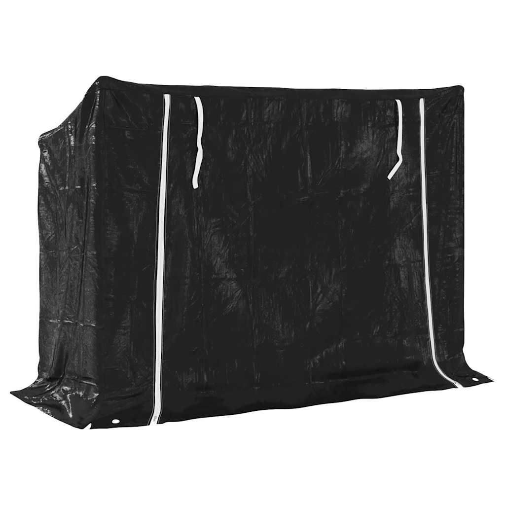 Vedstativ med regntrekk 151x60,5x110,5 cm galvanisert stål