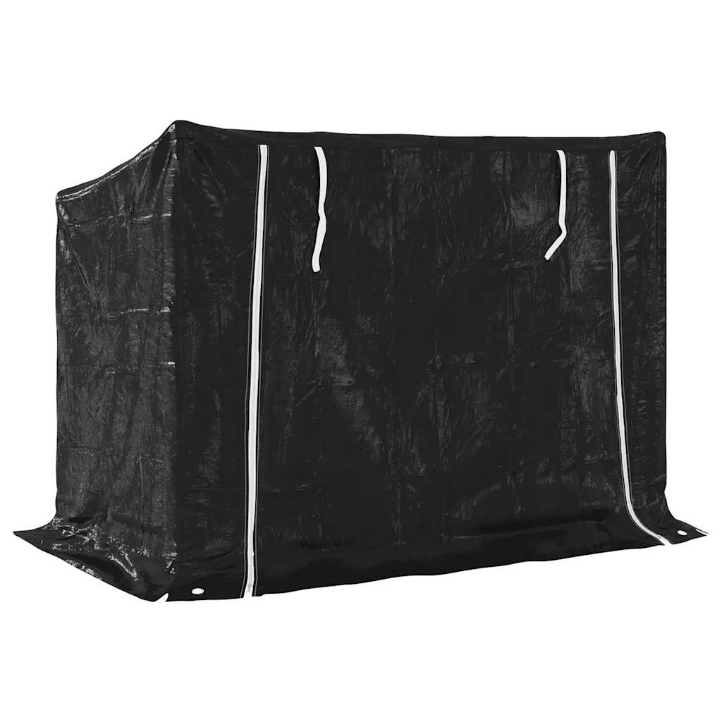 Vedstativ med regntrekk 151x80,5x110,5 cm galvanisert stål
