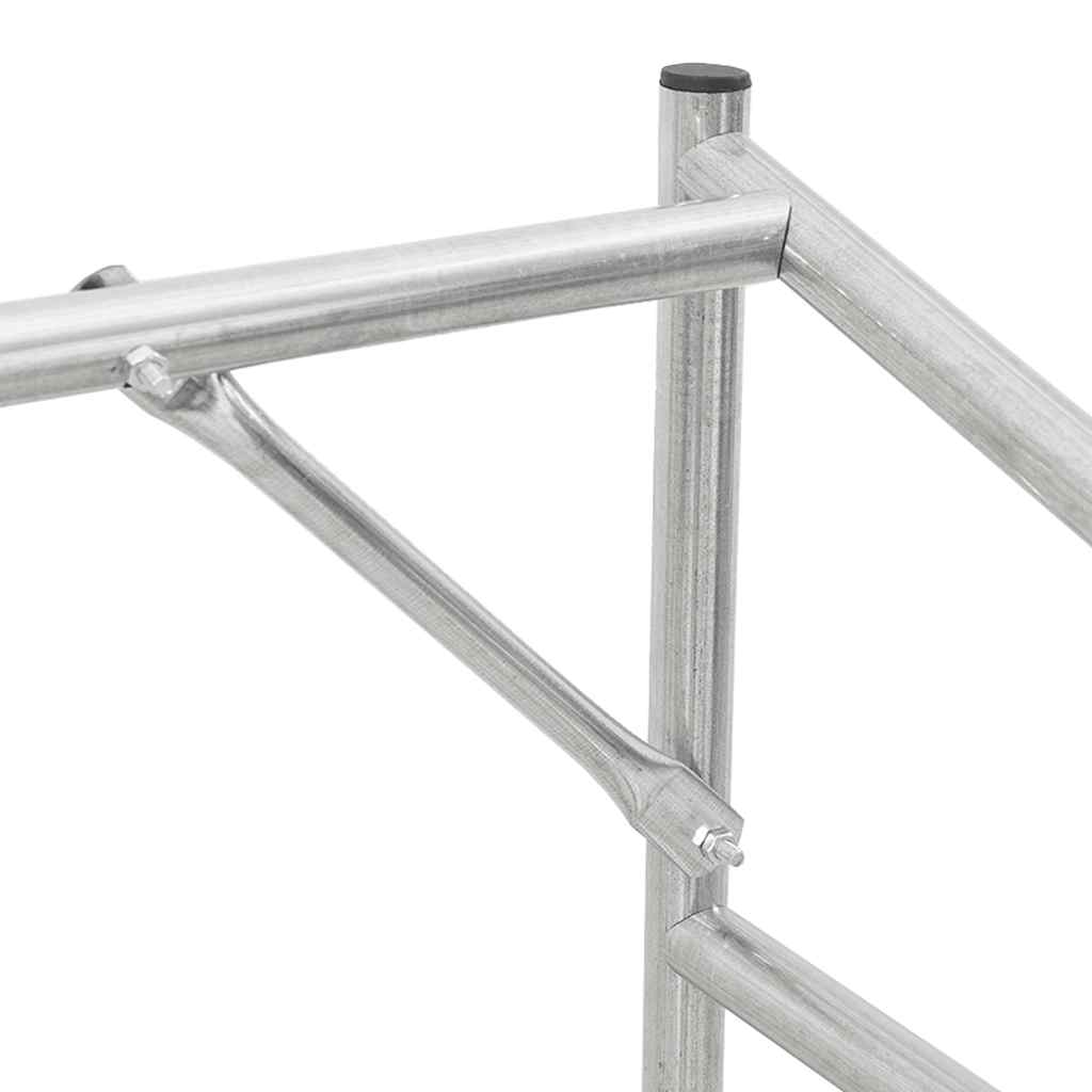 Vedstativ med regntrekk 151x80,5x110,5 cm galvanisert stål