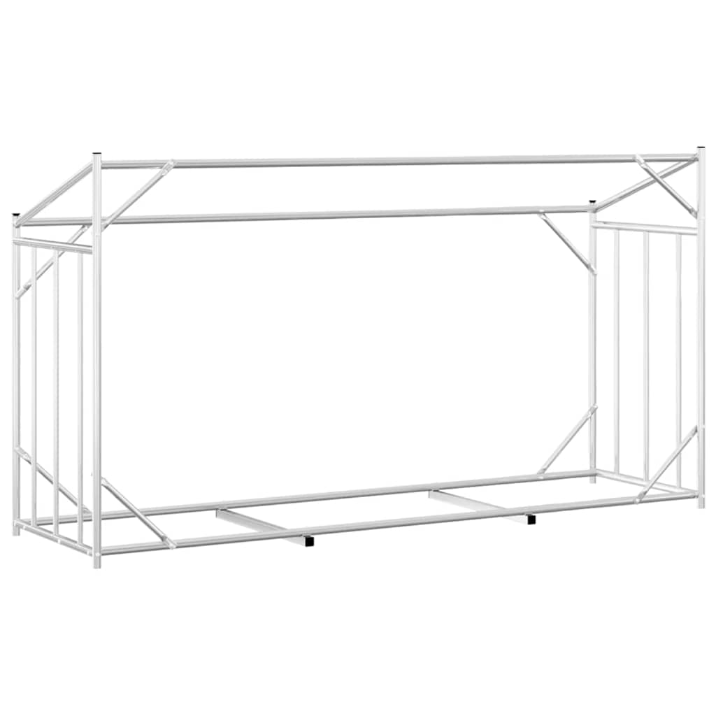 Vedstativ med regntrekk 200,5x60,5x110,5 cm galvanisert stål vidaXL