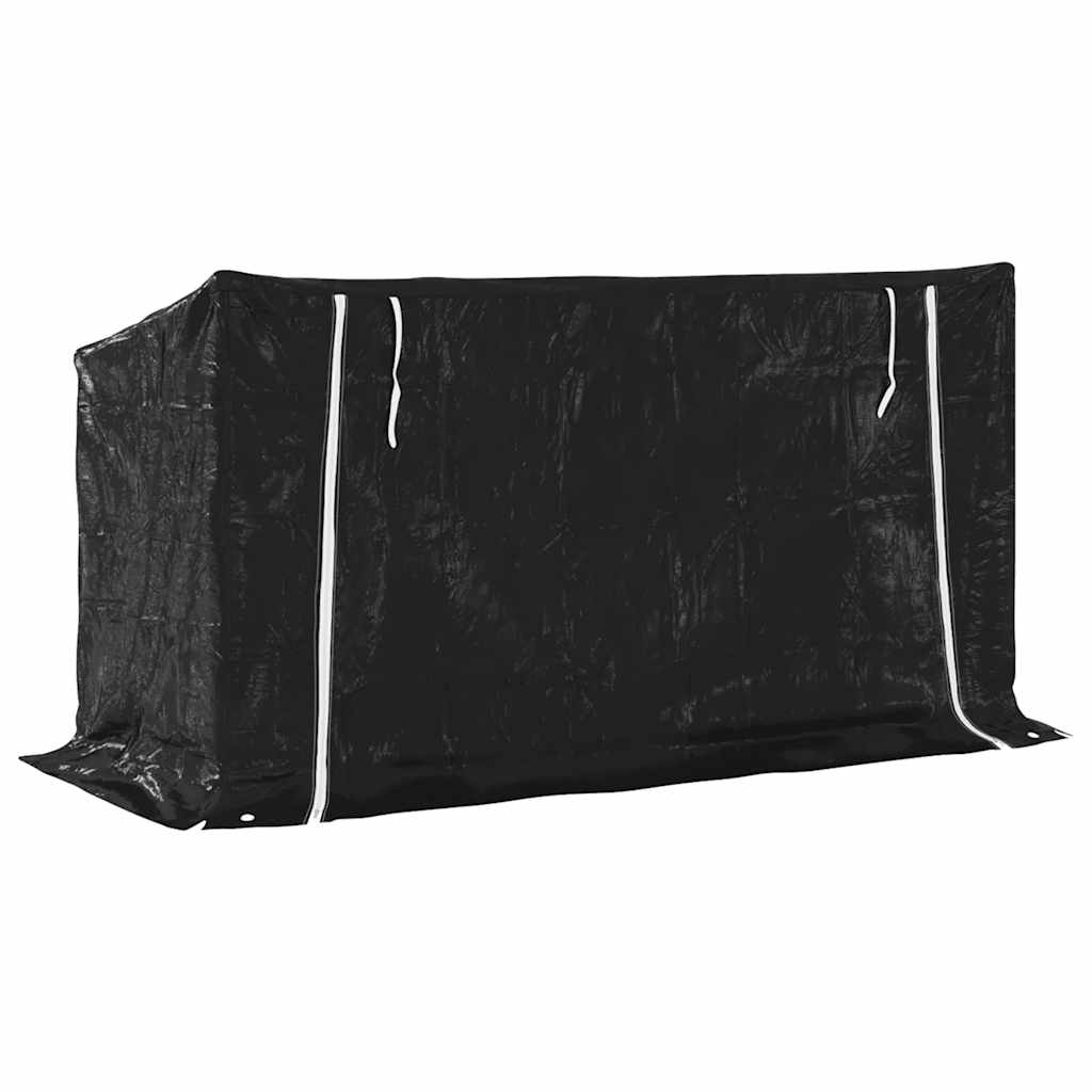 Vedstativ med regntrekk 200,5x80,5x110,5 cm galvanisert stål vidaXL