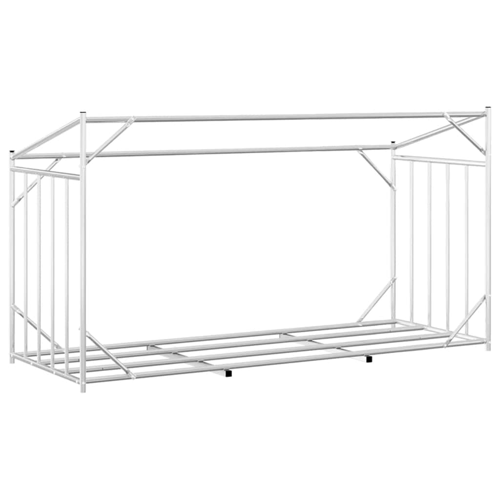 Vedstativ med regntrekk 200,5x80,5x110,5 cm galvanisert stål vidaXL