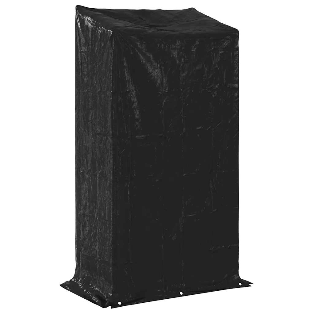 Vedstativ med regntrekk 100x60x200 cm galvanisert stål