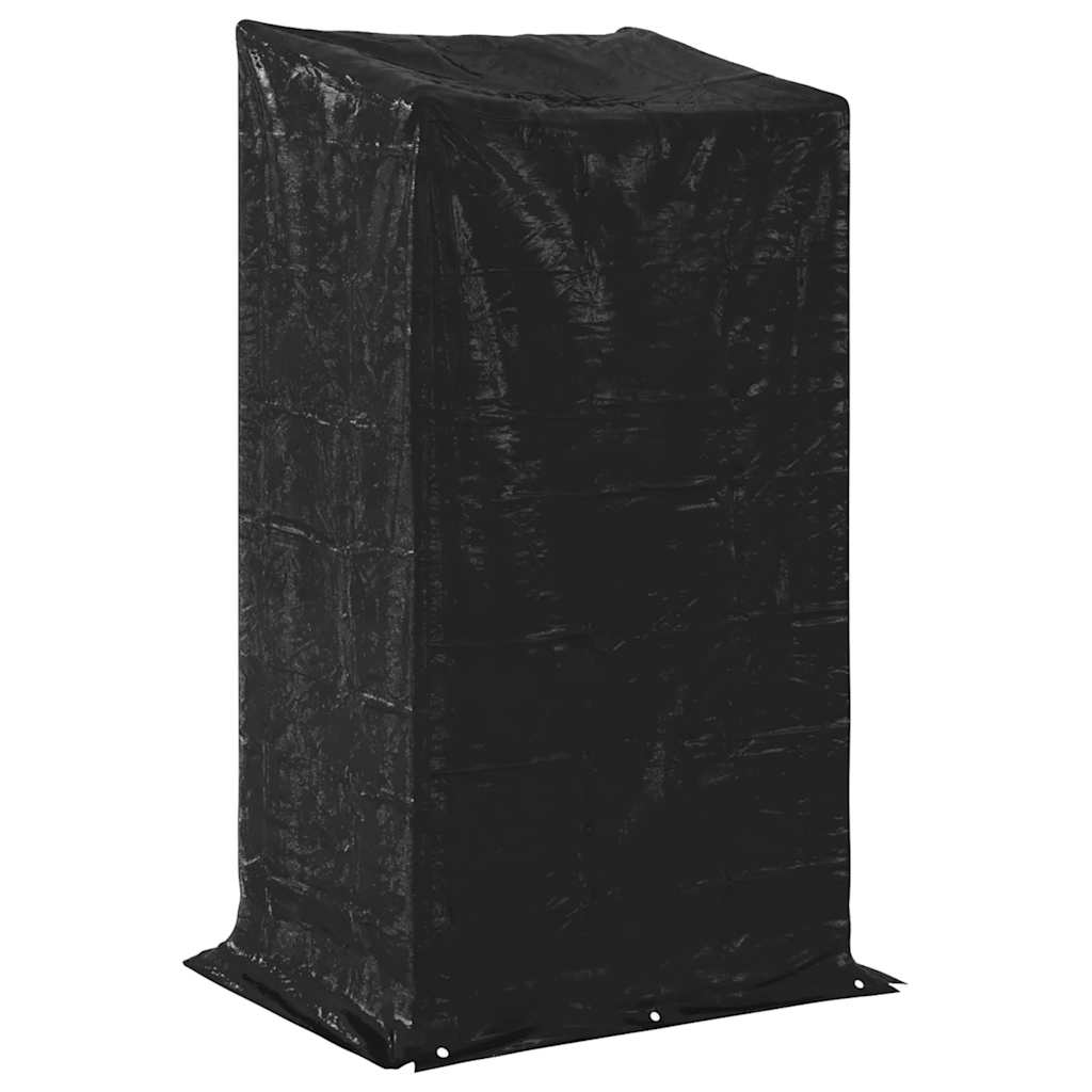 Vedstativ med regntrekk 100x80x200 cm galvanisert stål