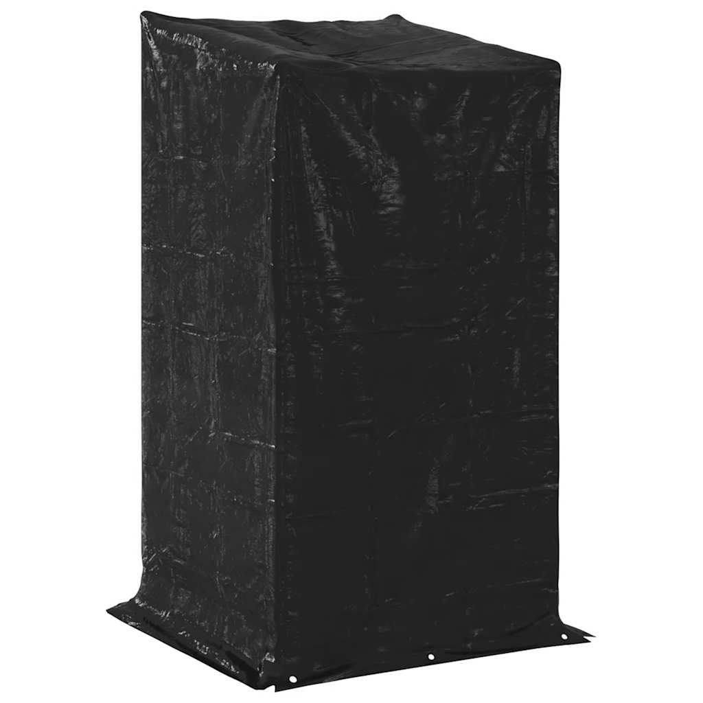 Vedstativ med regntrekk 100x100x200 cm galvanisert stål vidaXL