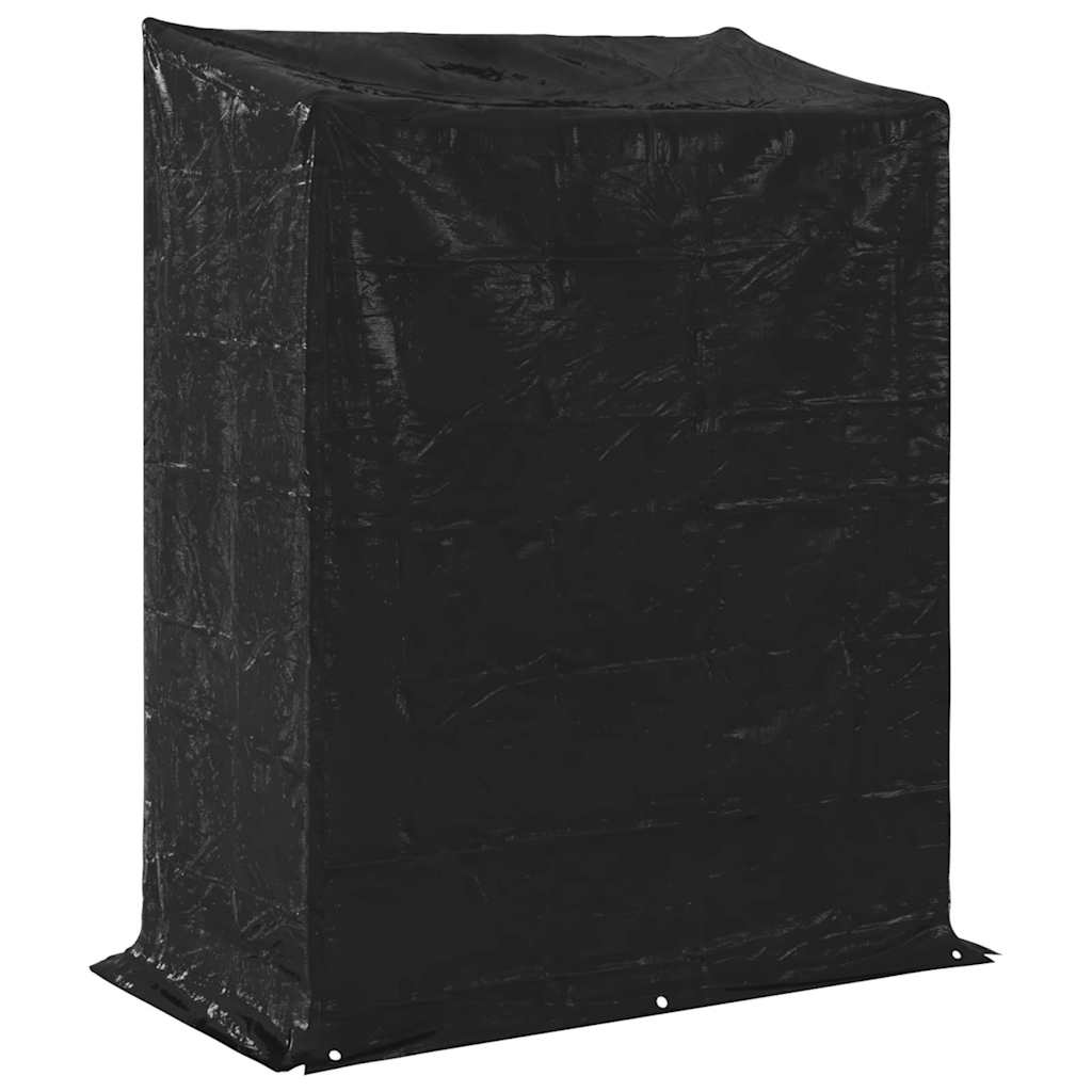 Vedstativ med regntrekk 150x80x200 cm galvanisert stål vidaXL