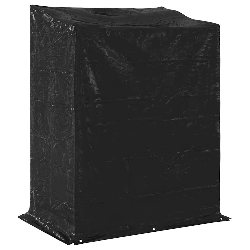 Vedstativ med regntrekk 150x100x200 cm galvanisert stål