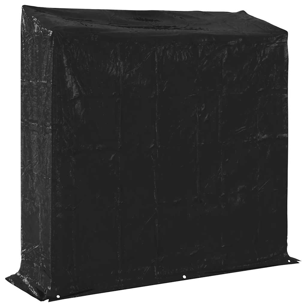 Vedstativ med regntrekk 200x60x200 cm galvanisert stål vidaXL
