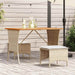 Hagebord med topp i akasietre beige 105x75x72 cm polyrotting