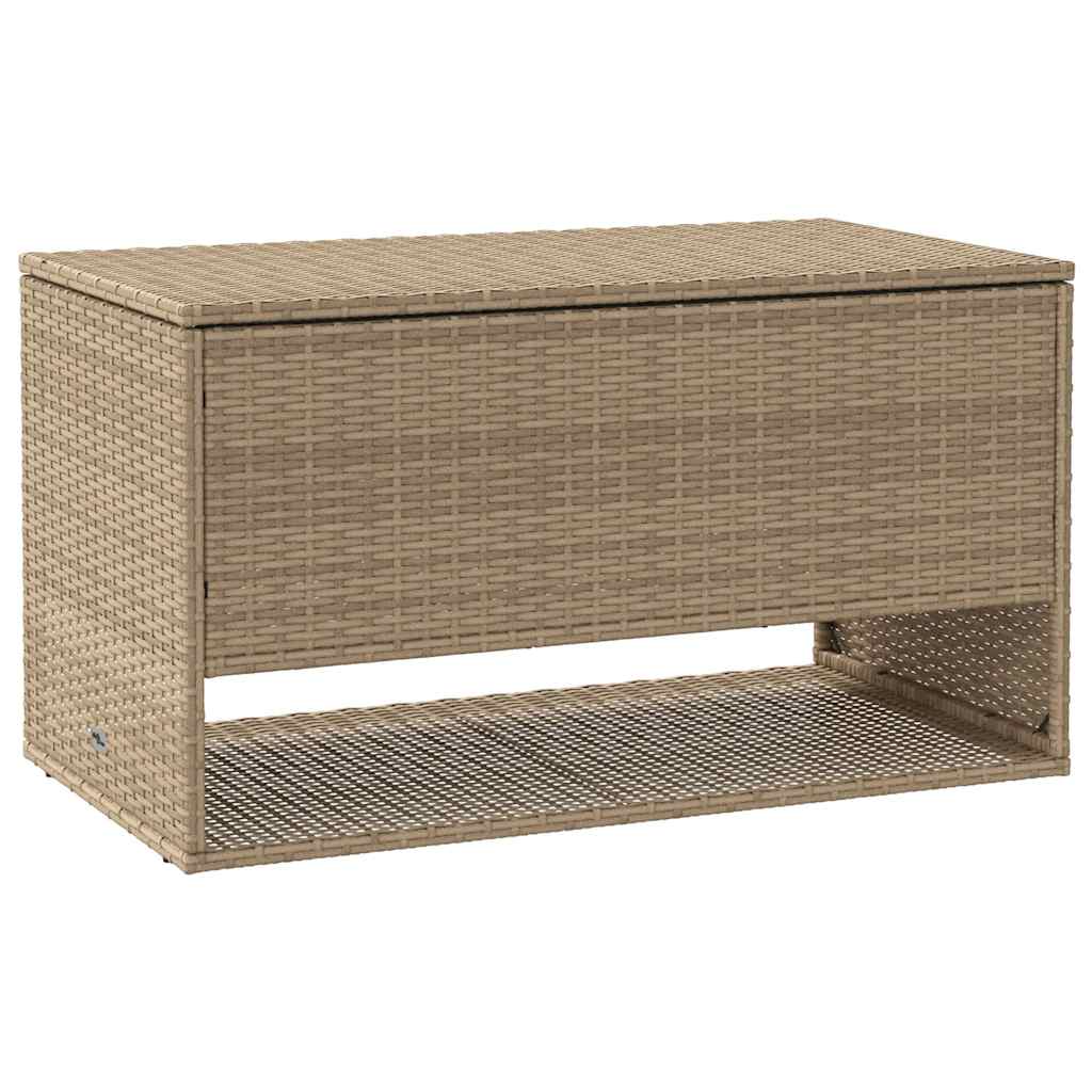 Uteputeboks beige 100x55x55,5 cm polyrotting
