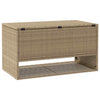 Uteputeboks beige 100x55x55,5 cm polyrotting