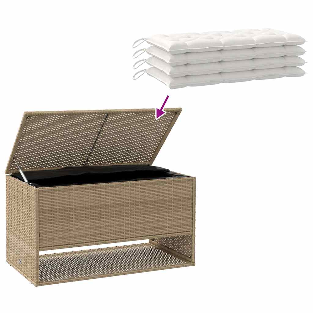 Uteputeboks beige 100x55x55,5 cm polyrotting