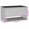 Uteputeboks beige 100x55x55,5 cm polyrotting