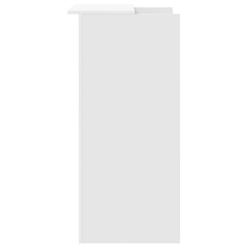 Resepsjonsdisk hvit 55x50x103,5 cm konstruert tre