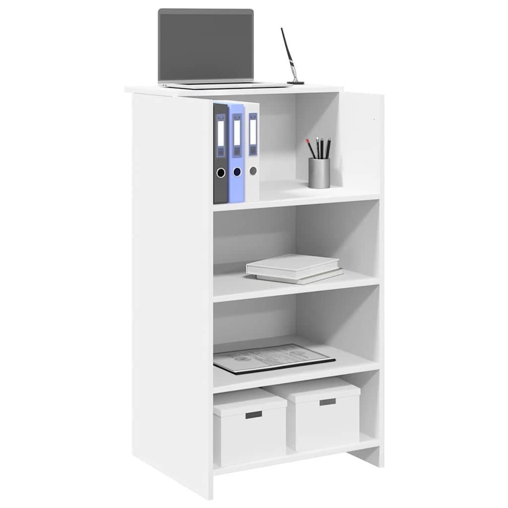 Resepsjonsdisk hvit 55x50x103,5 cm konstruert tre