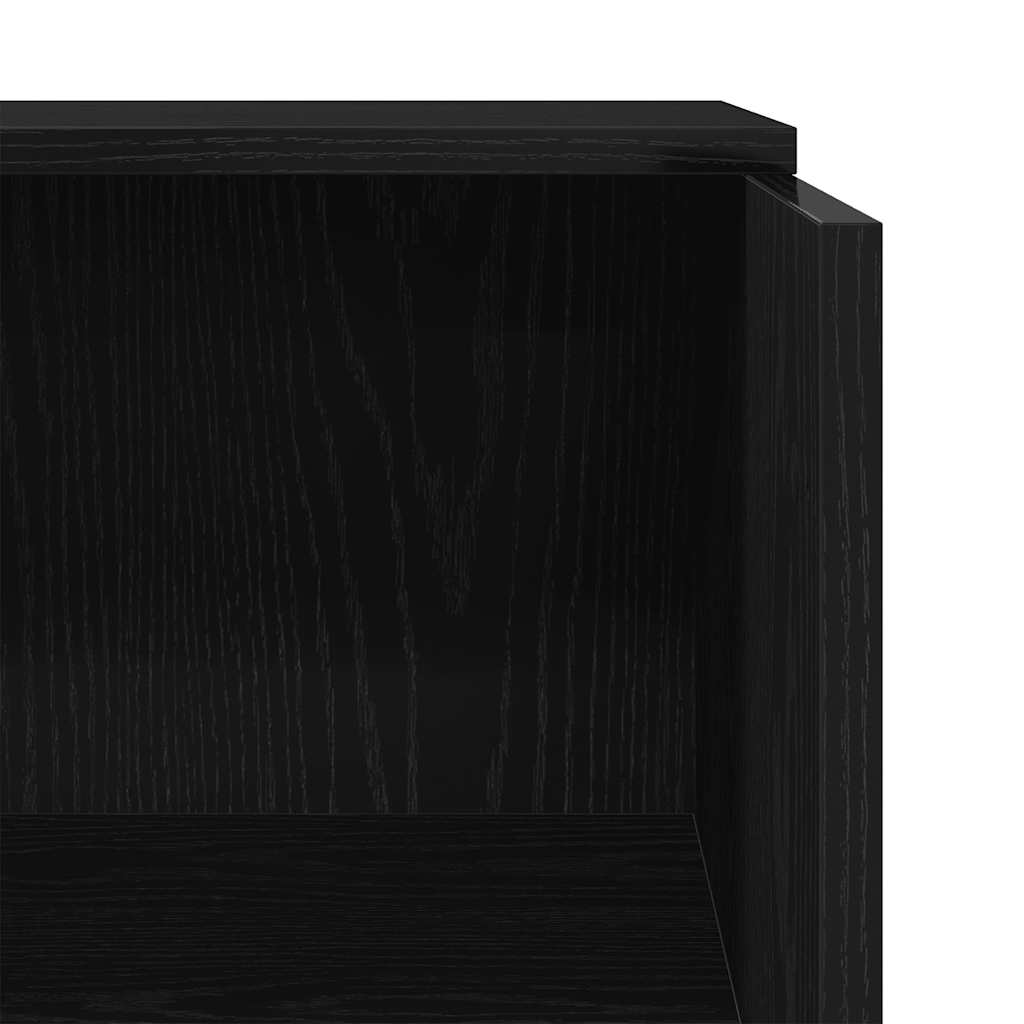 Resepsjonspult svart 55x50x103,5 cm konstruert tre