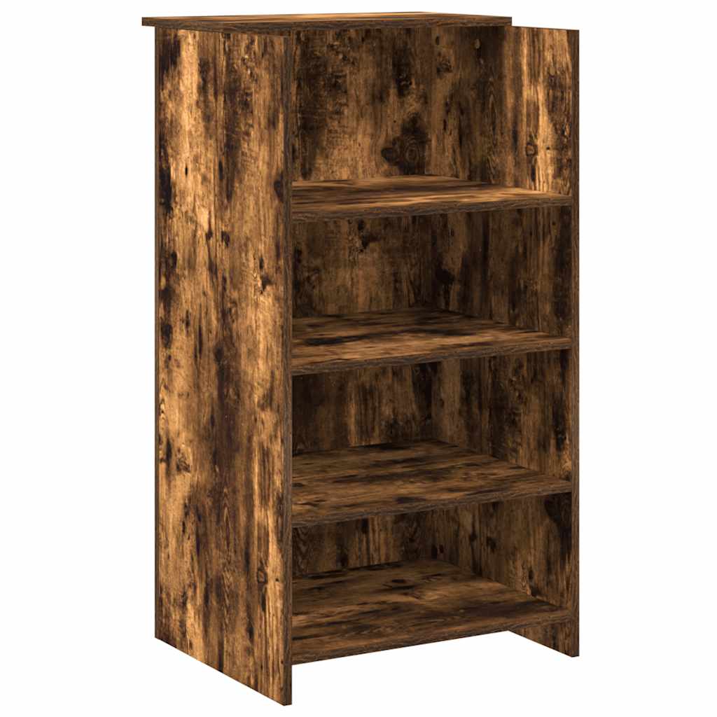 Resepsjonspult røkt eik 55x50x103,5 cm konstruert tre
