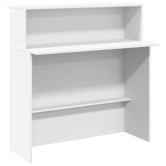 Resepsjonsdisk hvit 100x50x103,5 cm konstruert tre