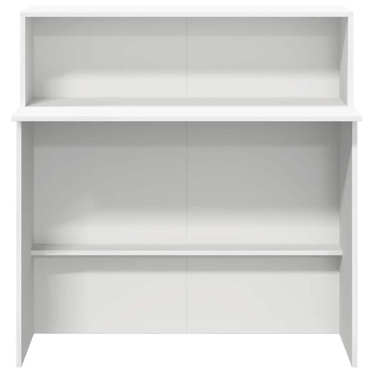 Resepsjonsdisk hvit 100x50x103,5 cm konstruert tre