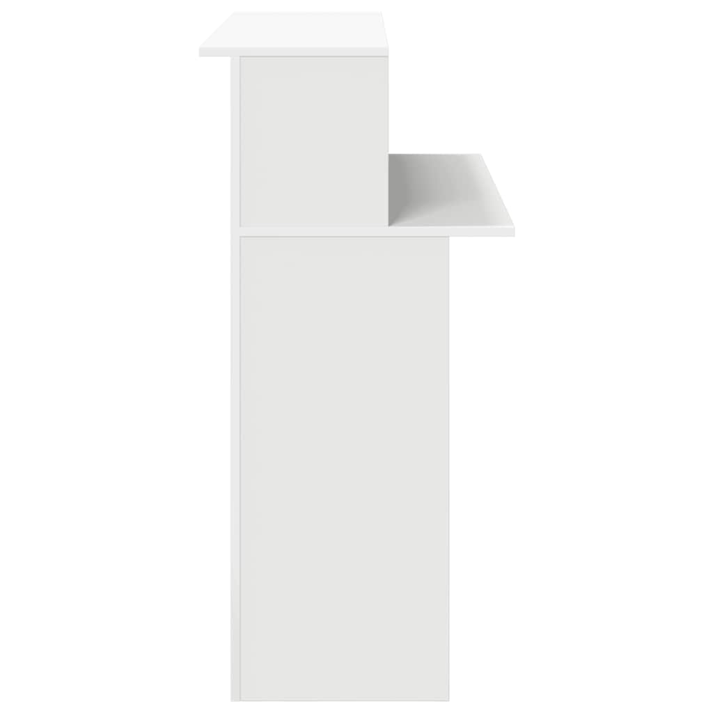 Resepsjonsdisk hvit 100x50x103,5 cm konstruert tre