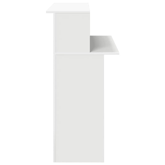 Resepsjonsdisk hvit 100x50x103,5 cm konstruert tre